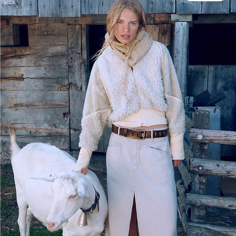 Free People Cream aurora jacket